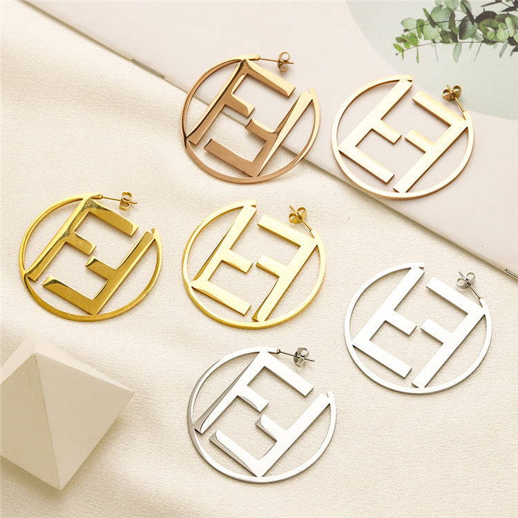 Fendi inspired Hoop Earrings
