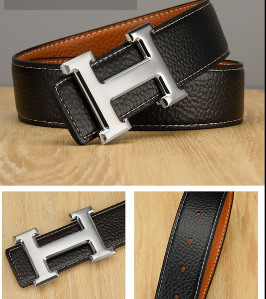 Hermès inspired Reversible Calfskin Belt