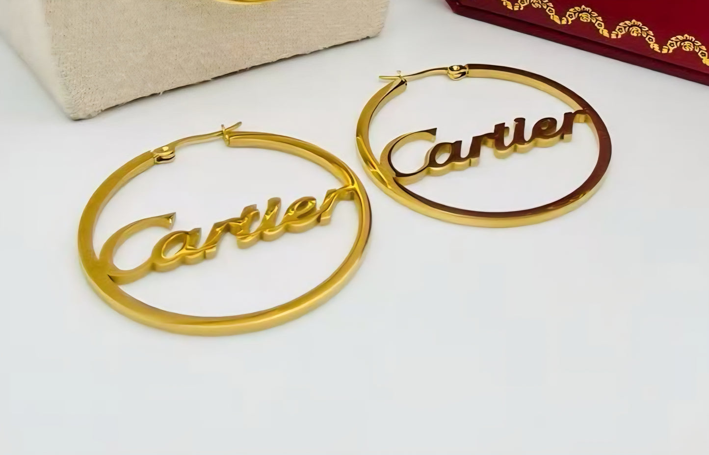 Cartier inspired Hoop Earrings