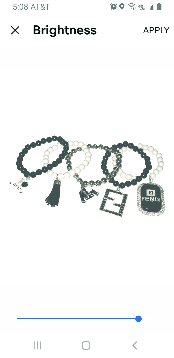 Custom made designer charm bracelet