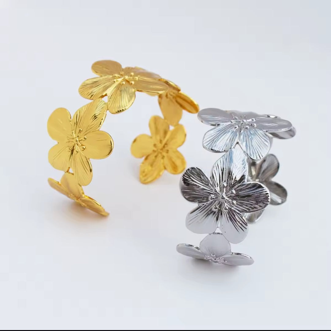 Flower wide Bangles