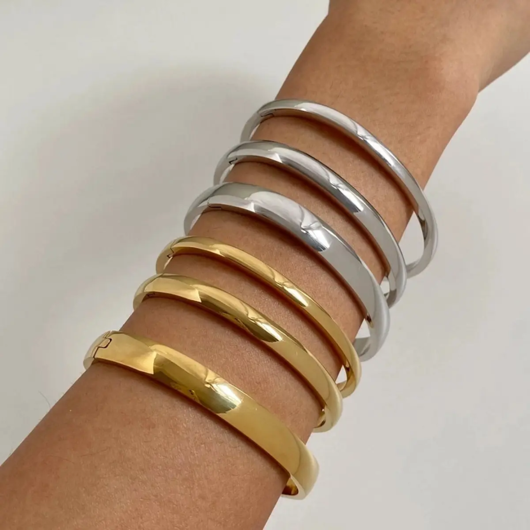 Chunky 8mm Stainless Steel Bangles
