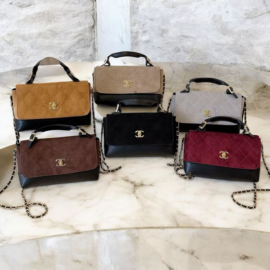 Chanel inspired Suade Handbag