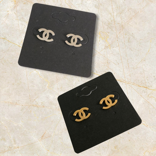 Chanel inspired stud earrings