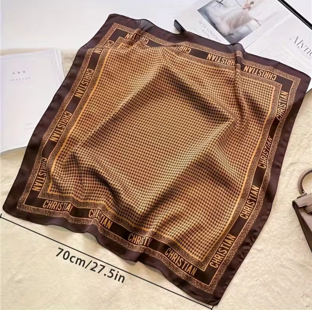 Inspired satin scarves