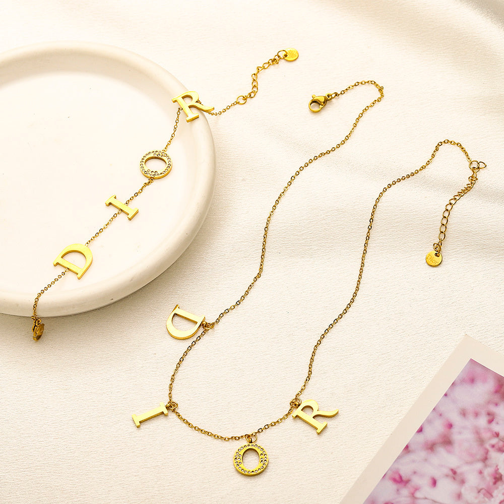 Christian Dior Inspired Necklace and Bracelet