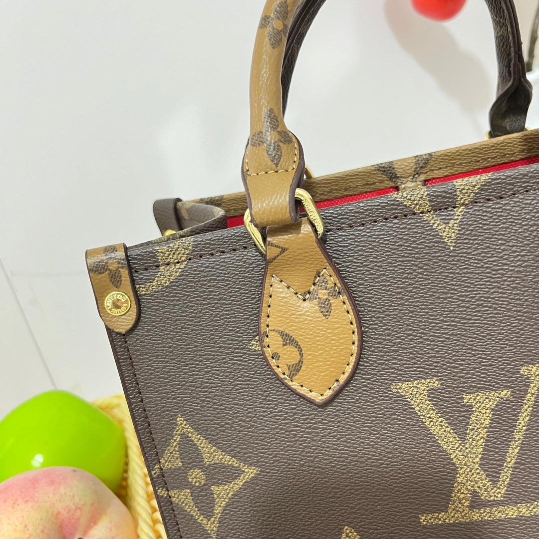 LV inspired reverse tote bag