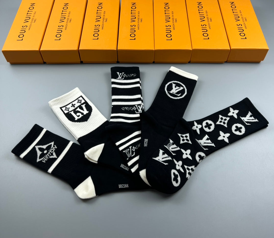 LV Designer Inspired Socks