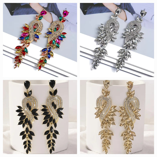 Crystal Rhinestones Dangling Earrings