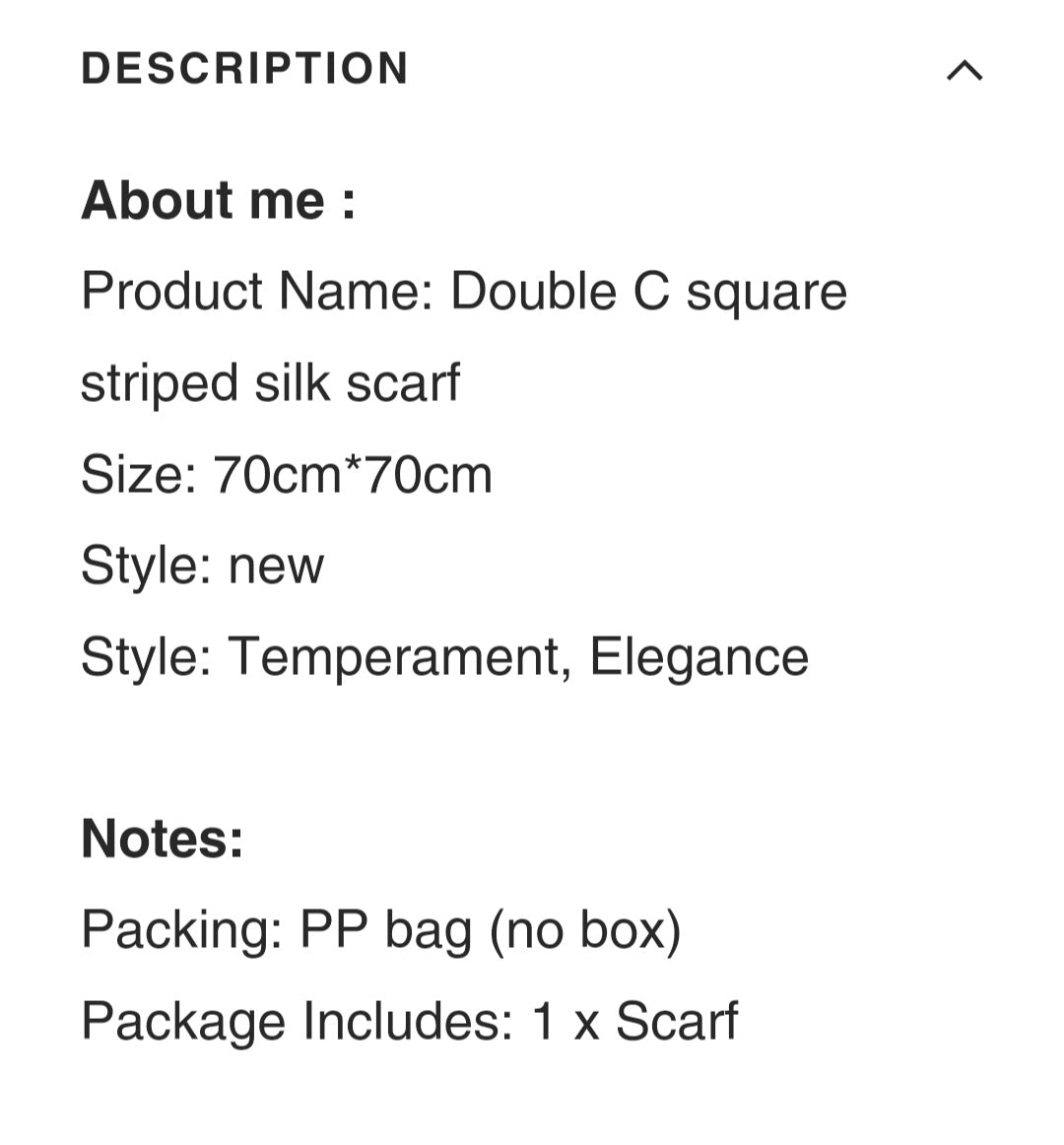 Chanel inspired Square Scarf