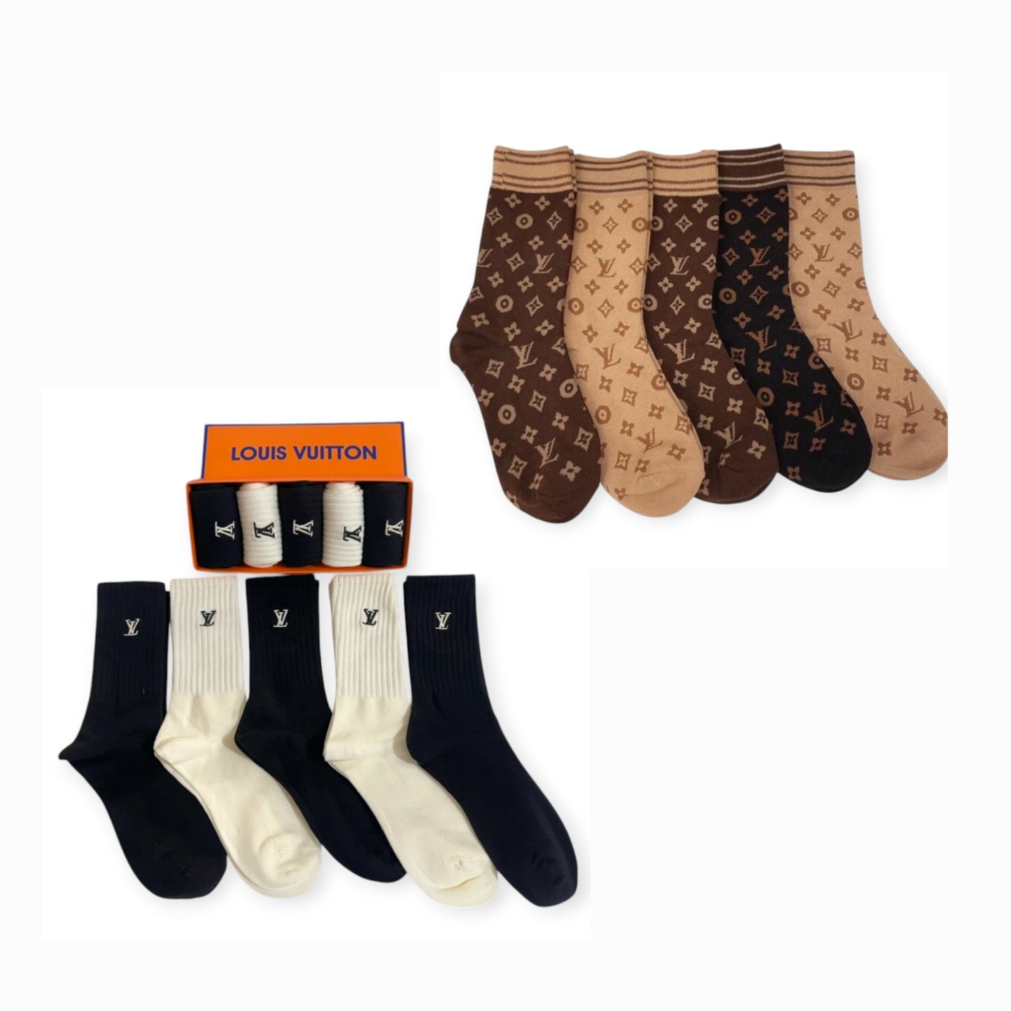 LV Designer Inspired socks