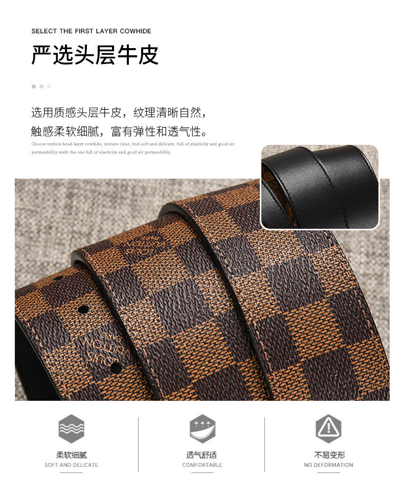 LV Damier Ebene Designer Inspired Belt