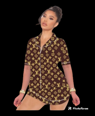 Lv Inspired pajamas short set
