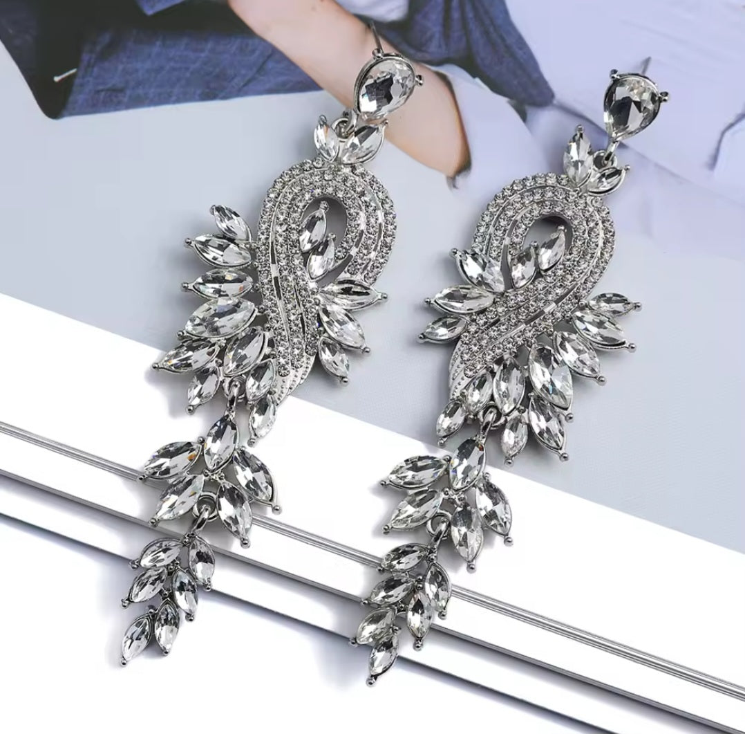 Crystal Rhinestones Dangling Earrings
