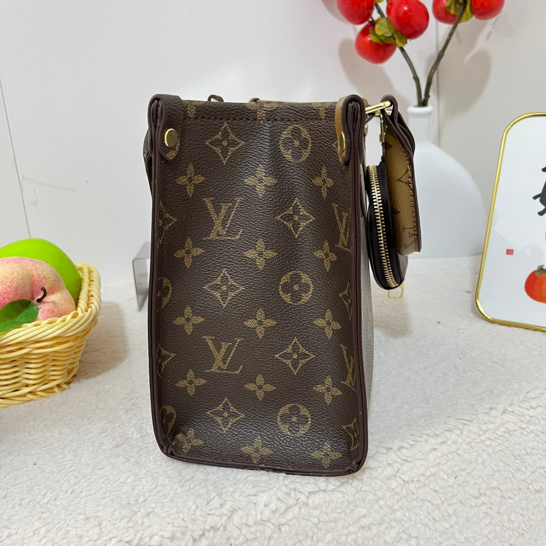 LV inspired reverse tote bag