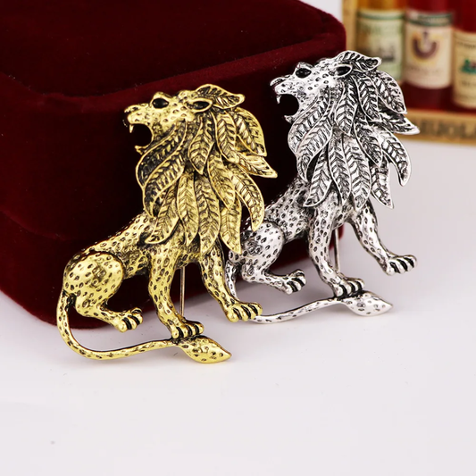 Lion brooch