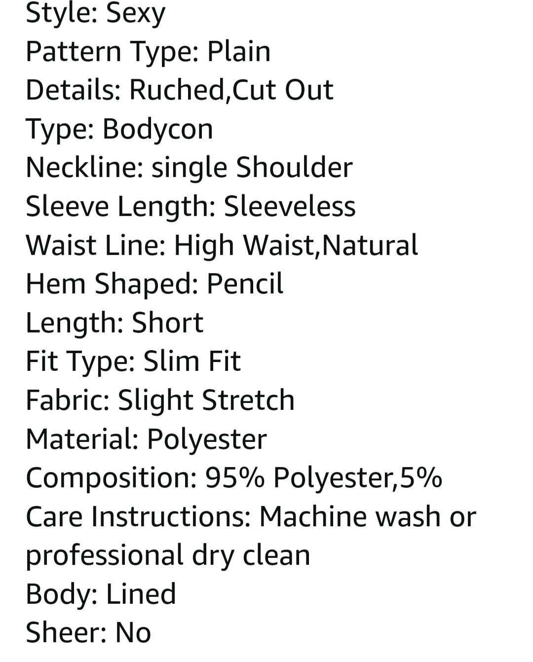 One Shoulder cut out waist mini Bodycon Dress