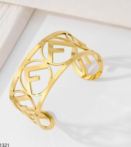 Fendi inspired cuff bracelet