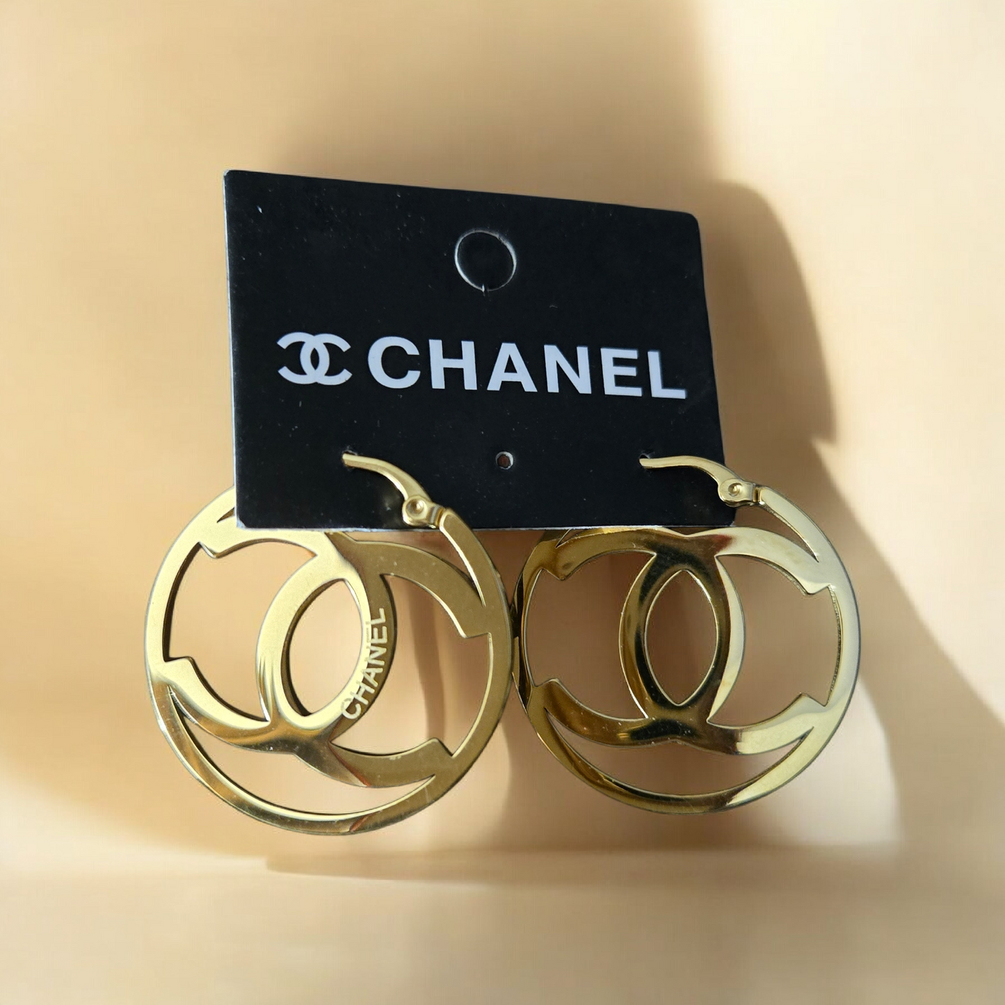 Chanel inspired Hoop Earrings