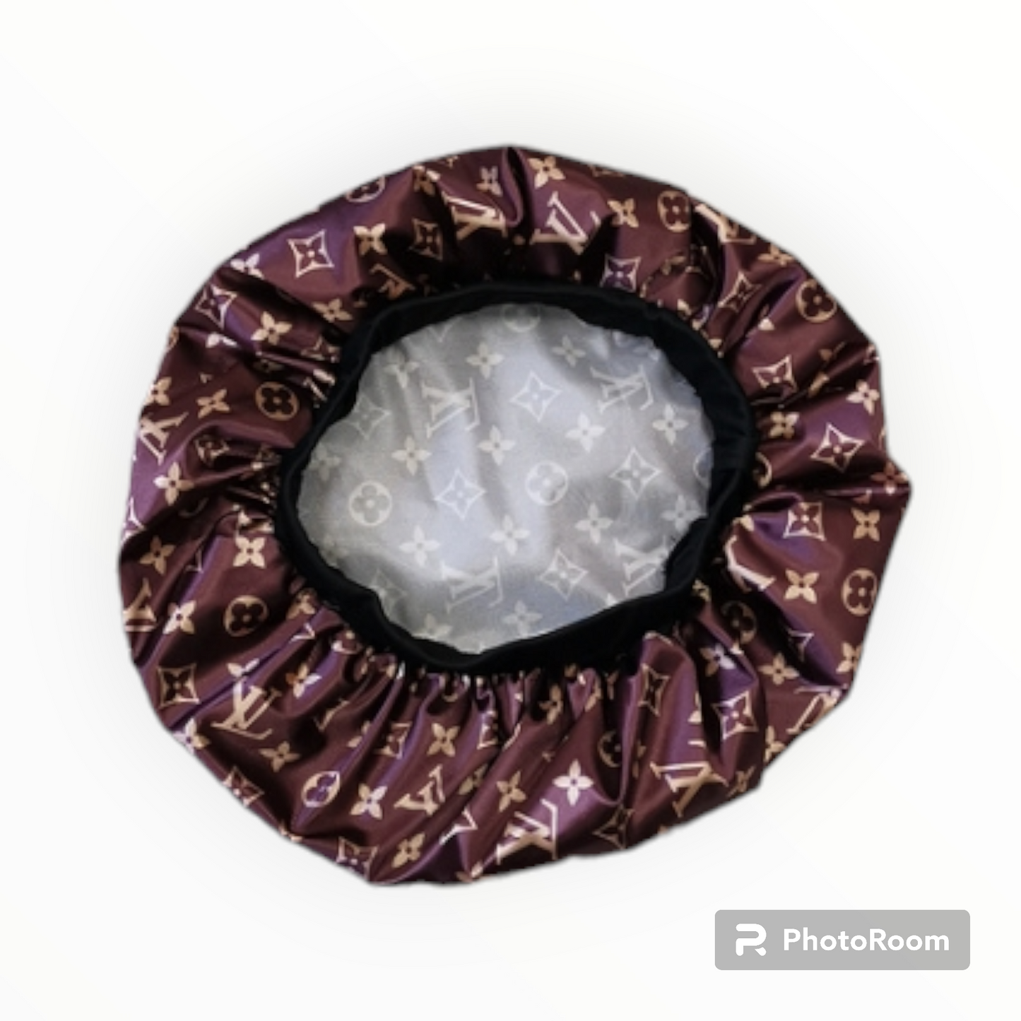 Lv inspired robe and Bonnet set