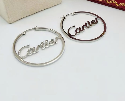 Cartier inspired Hoop Earrings