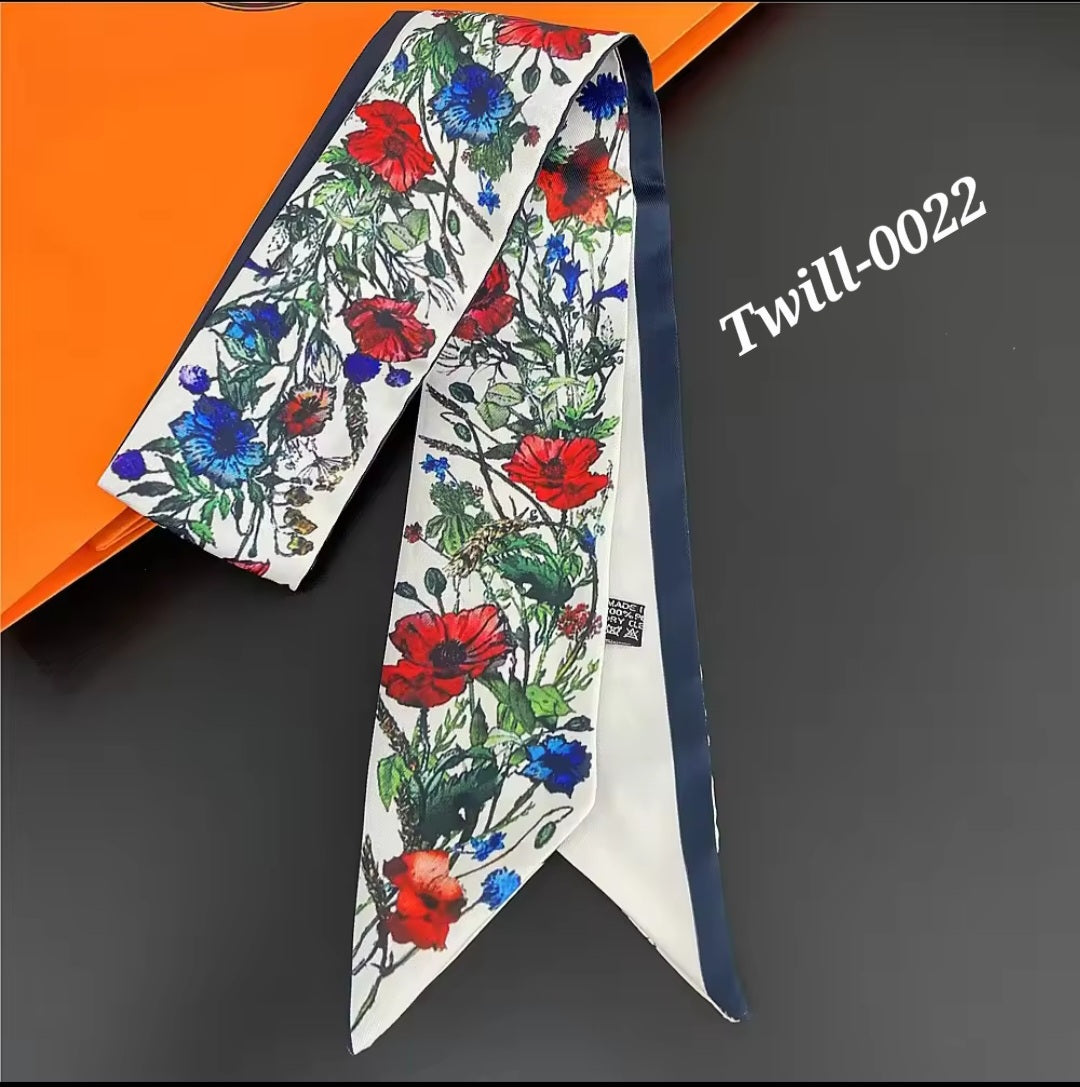 Christian Dior Ribbon Twill Scarves