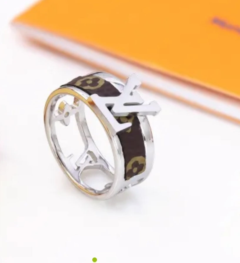 LV inspired rings
