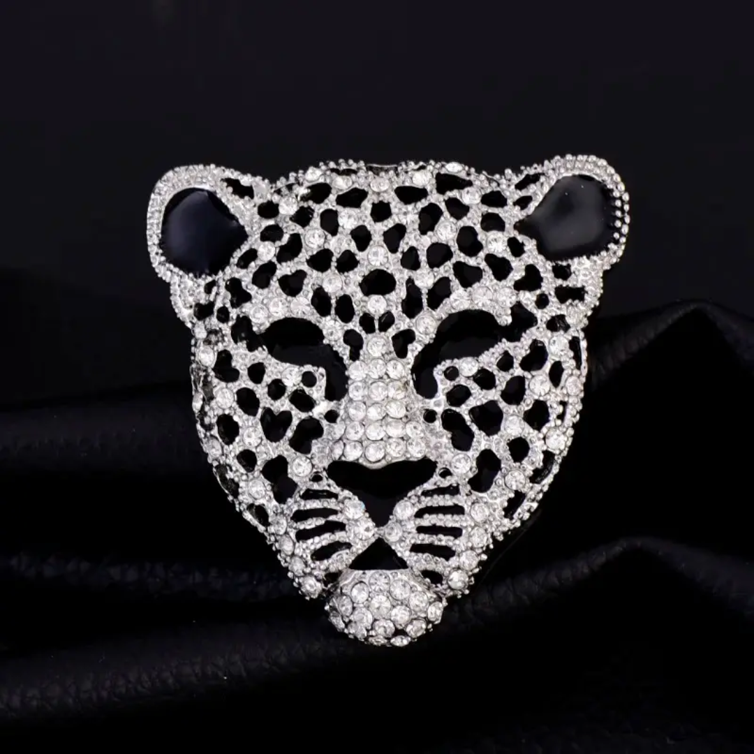 Panther Head Brooch