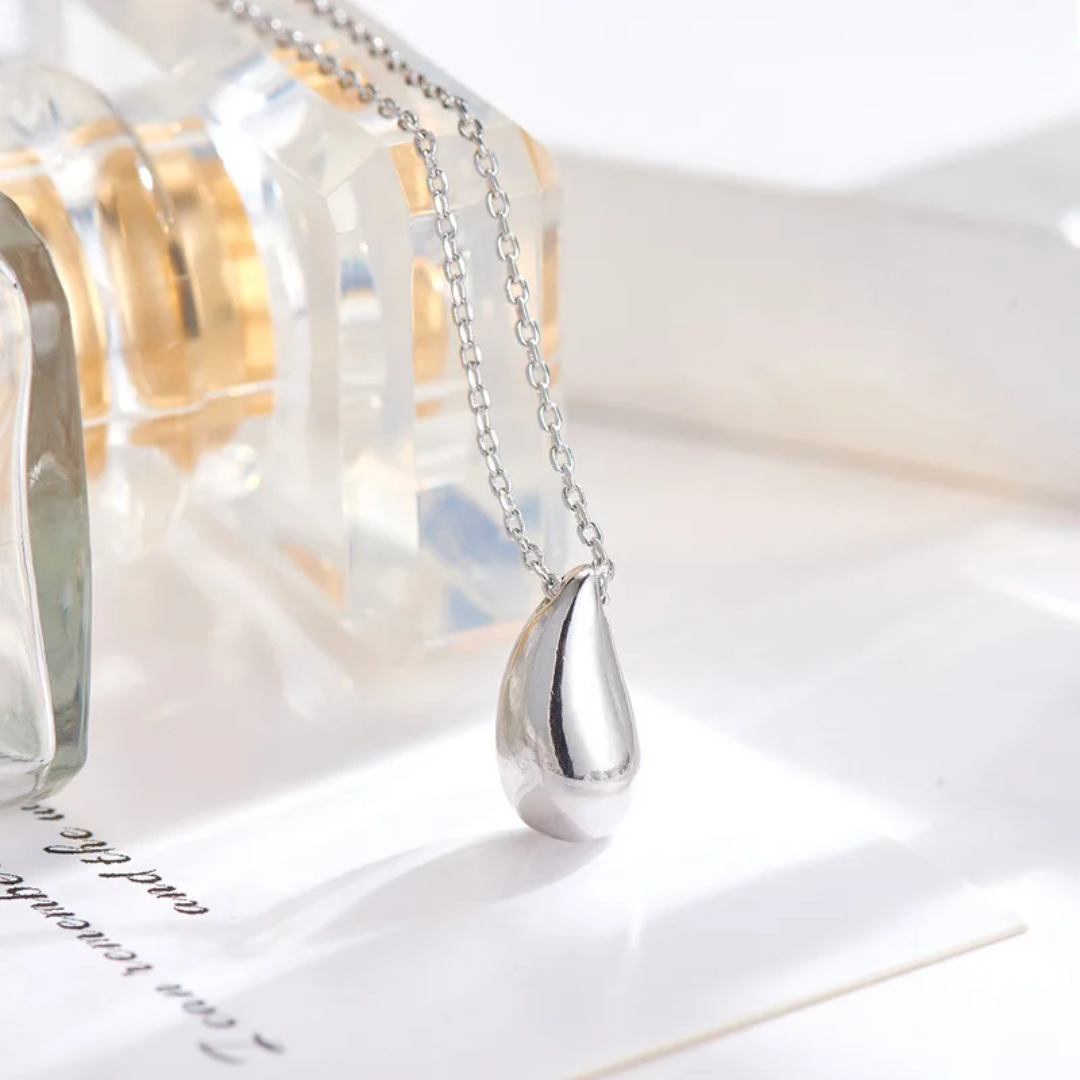 Stainless Steel Minni-Water Drop Necklace