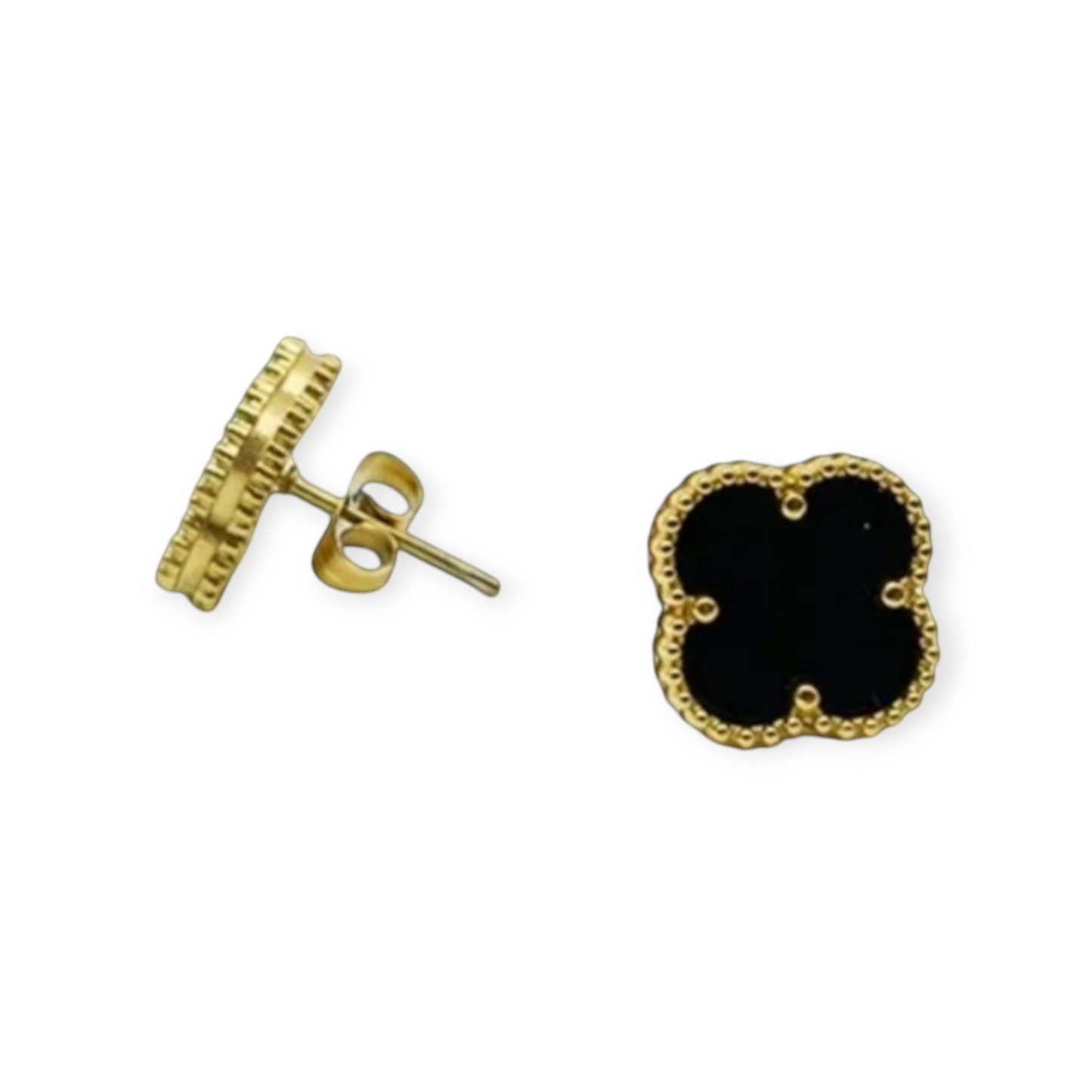 4 leaf clover earrings 13mm