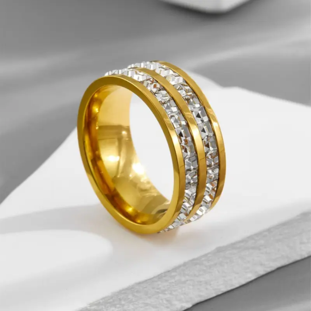 Double Row Diamond Band