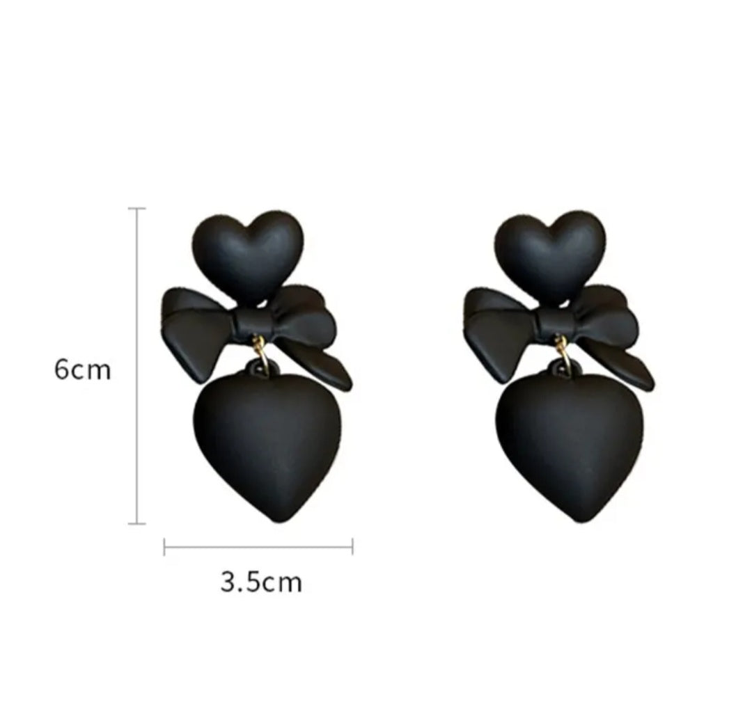 Bowknot Heart Earring