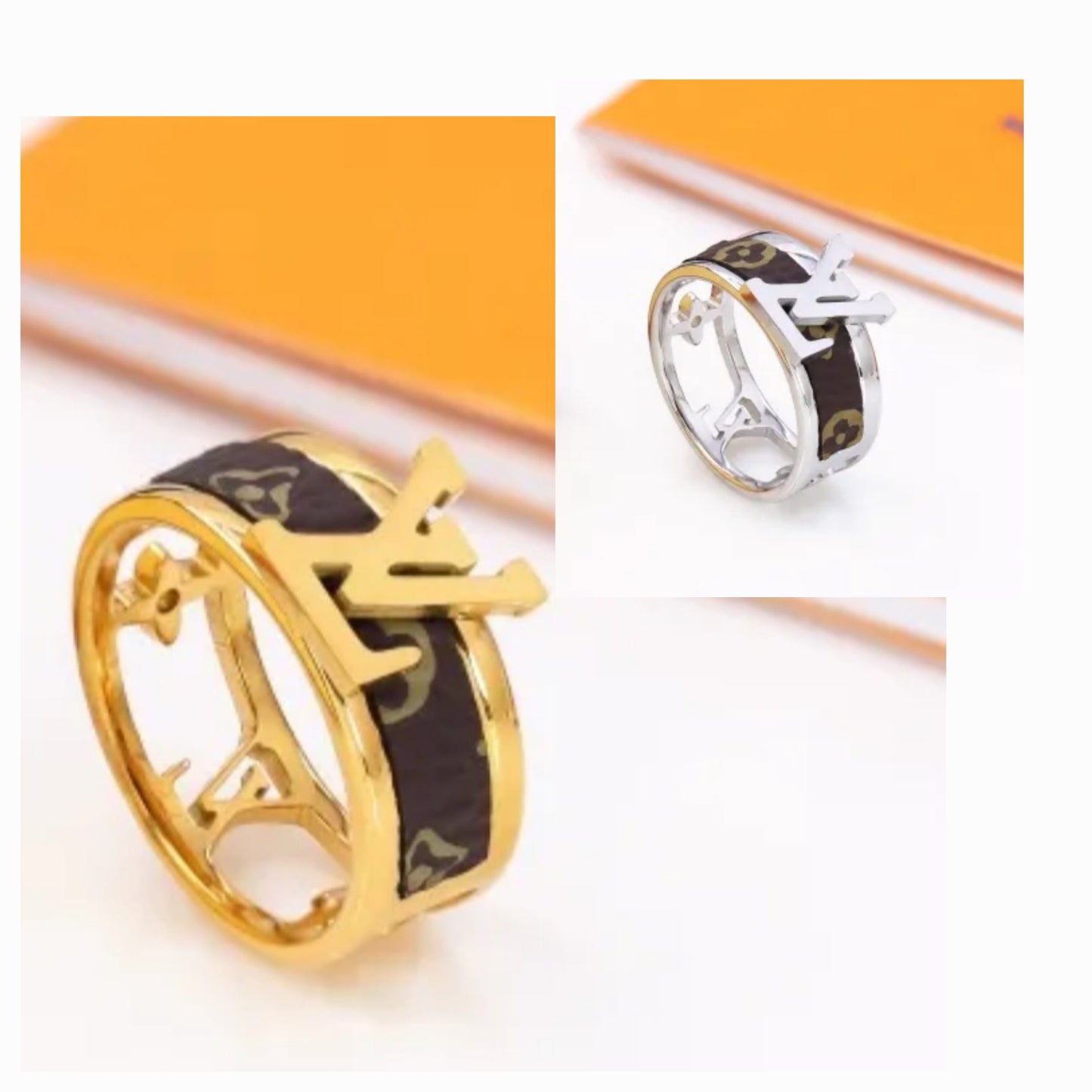 LV inspired rings