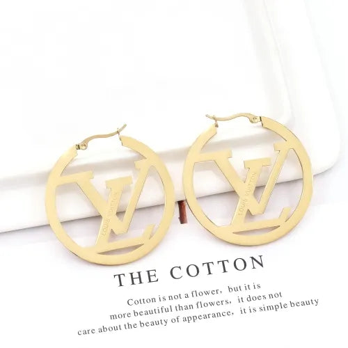 LV inspired Hoop Earrings