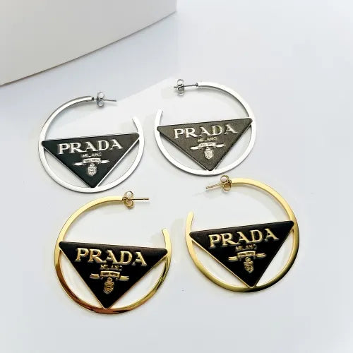 Prada Inspired Hoop Earrings