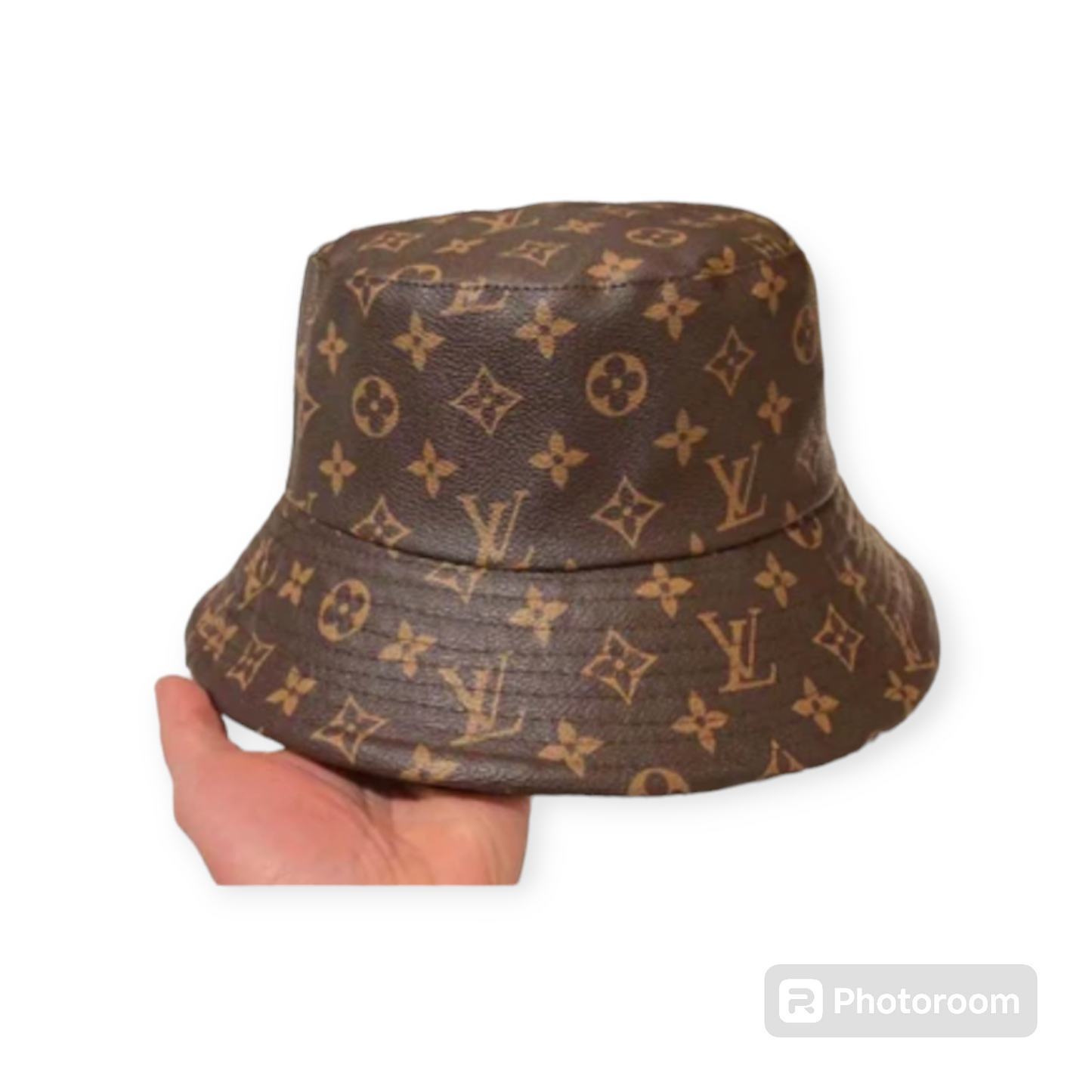 LV Designer Inspired leather bucket hat
