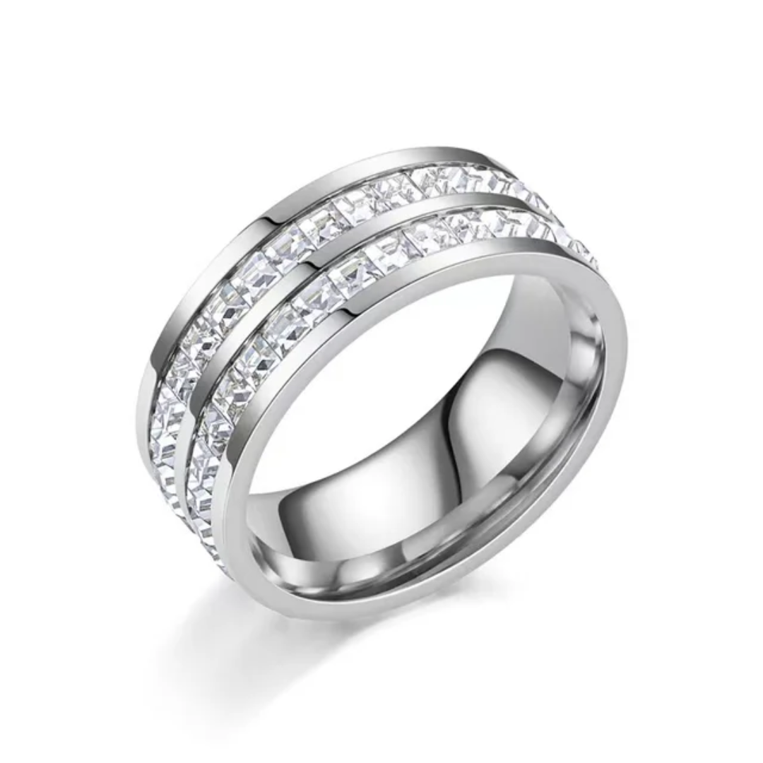 Double Row Diamond Band