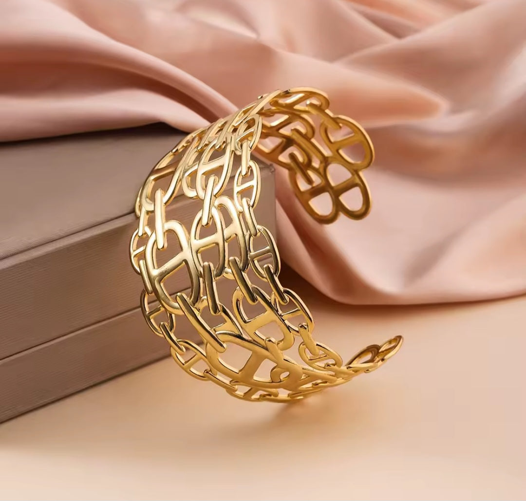 Hermès inspired Cuff bracelet