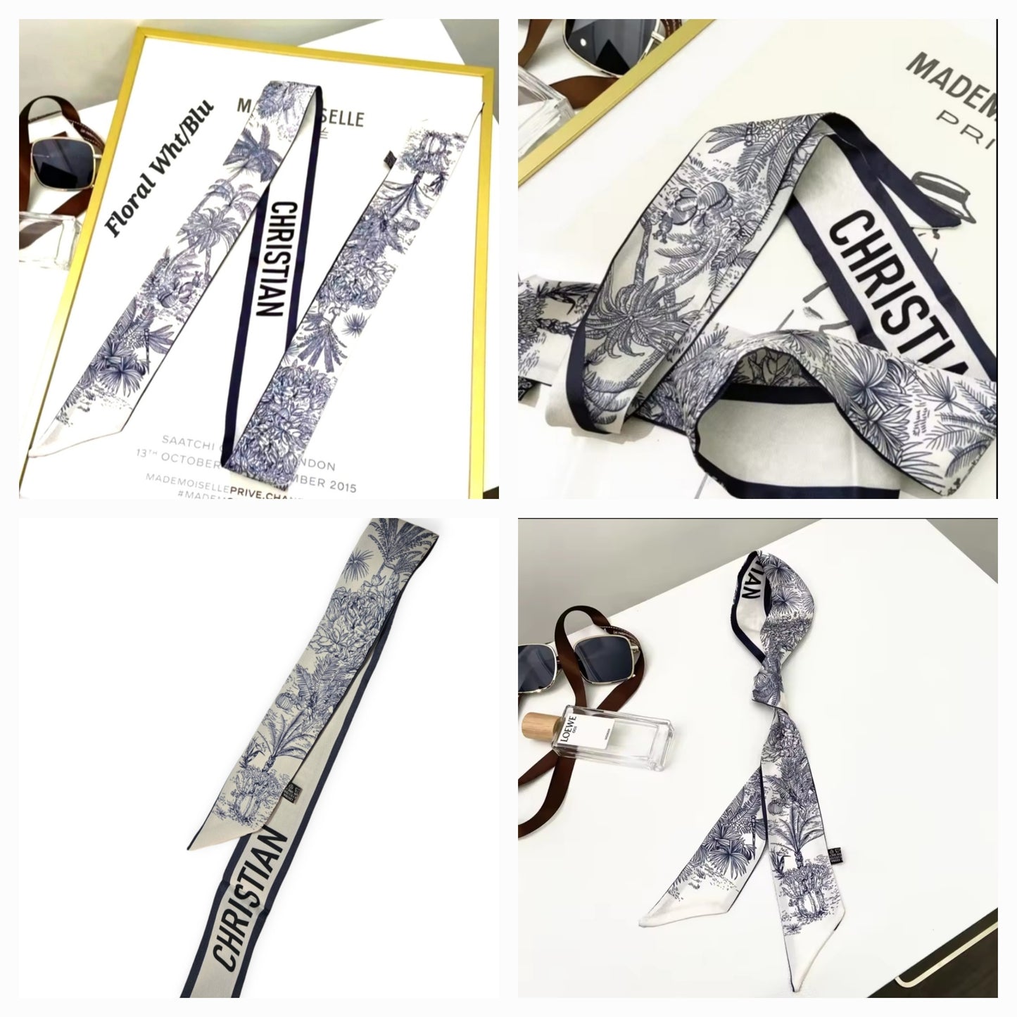 Twill ribbon scarves