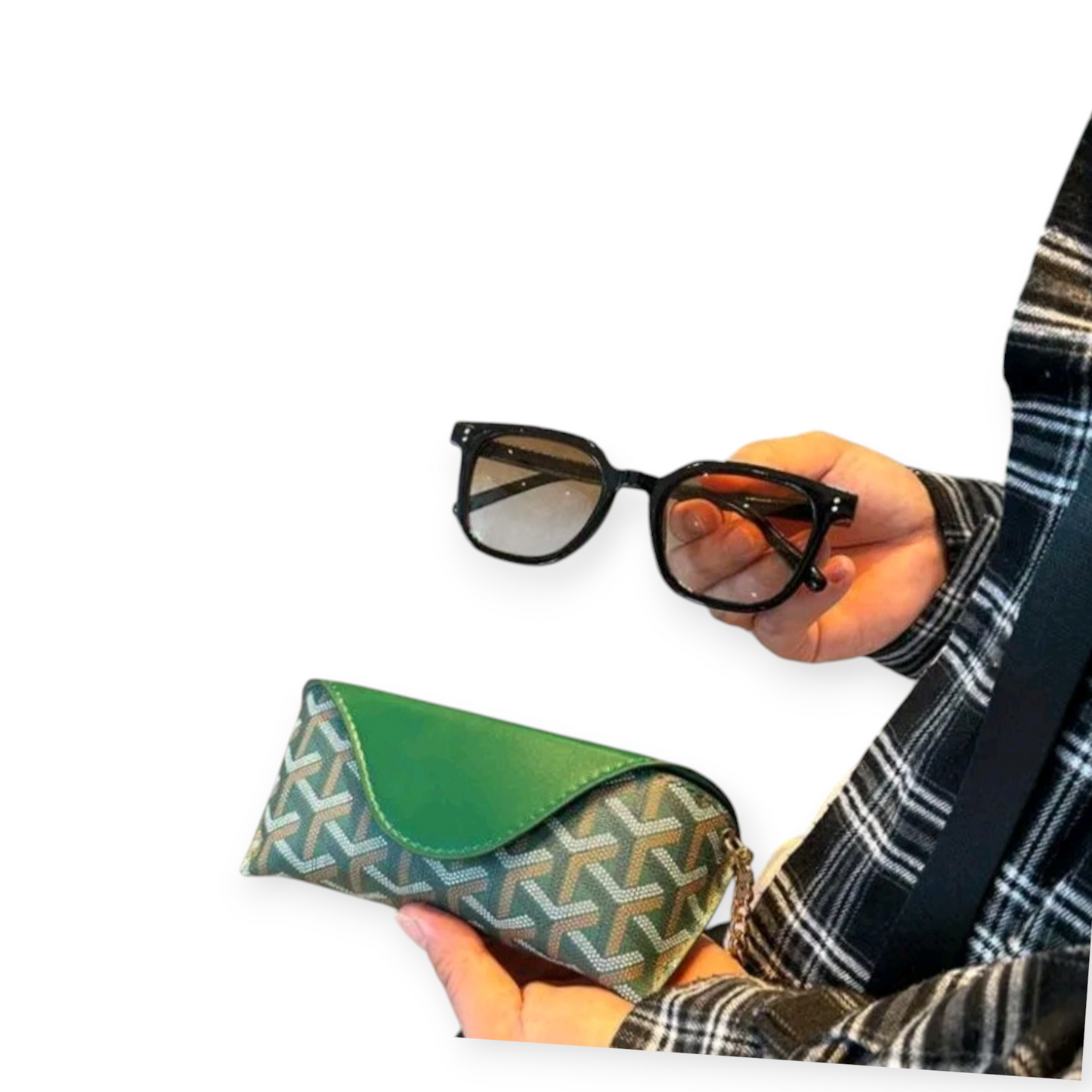 Goyard Inspired eyewear case and holder 7*4"