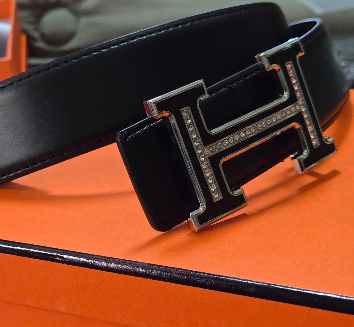 Hermès inspired Reversible Calfskin Belt