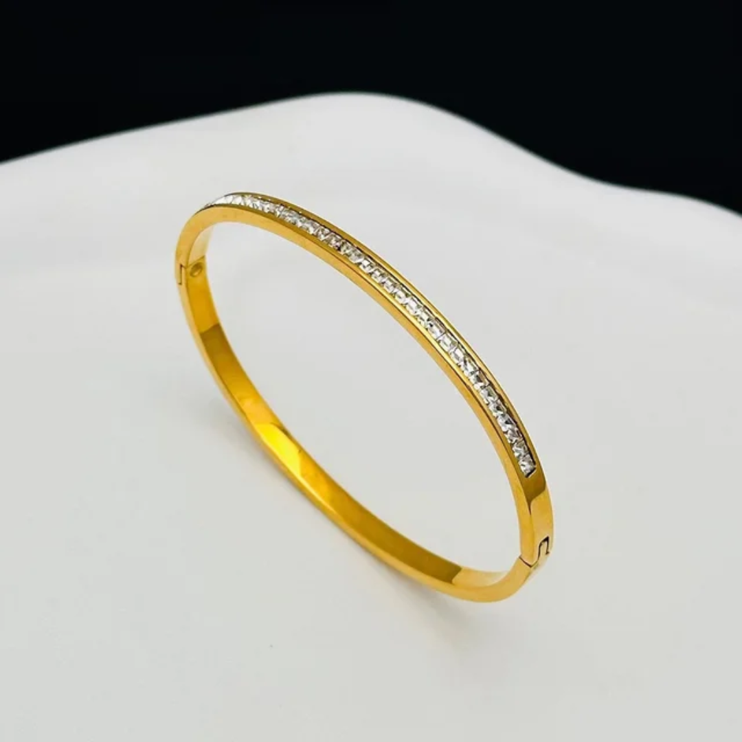 Stainless Steel Zirconia Bangle