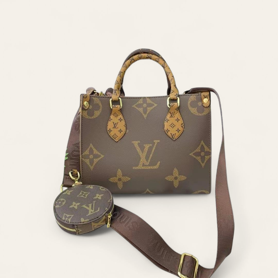 LV inspired reverse tote bag