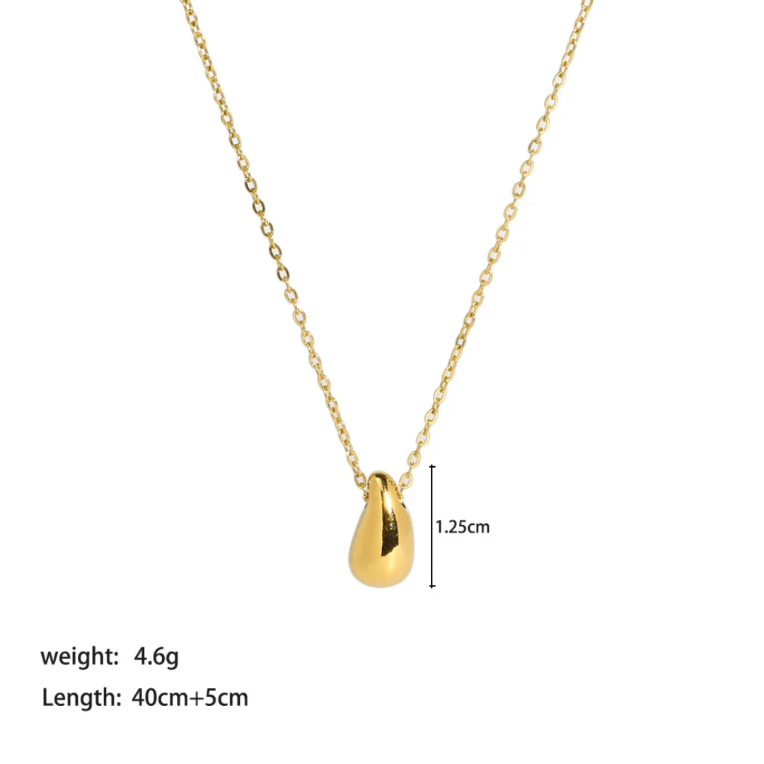 Stainless Steel Minni-Water Drop Necklace