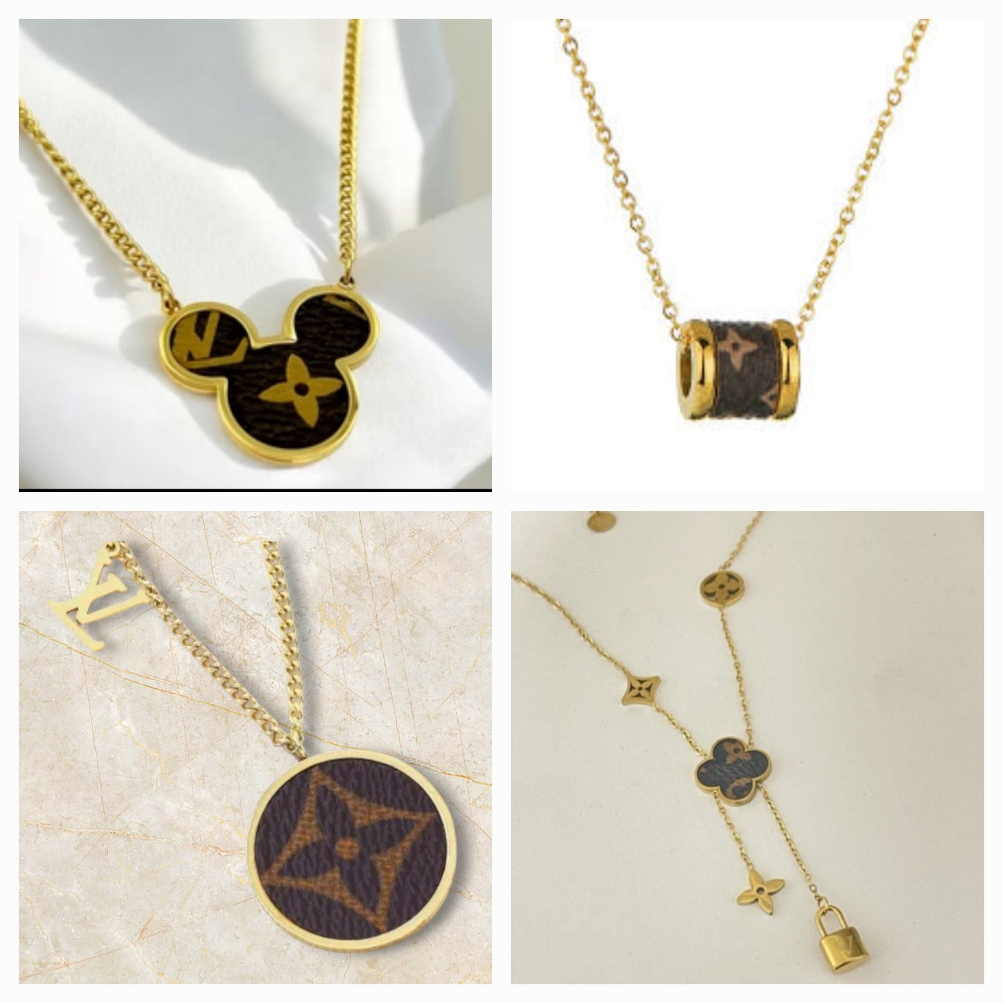 LV inspired necklace