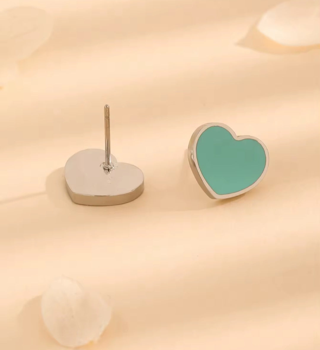 TIFFANY CO INSPIRED STAINLESS STEEL EARRINGS