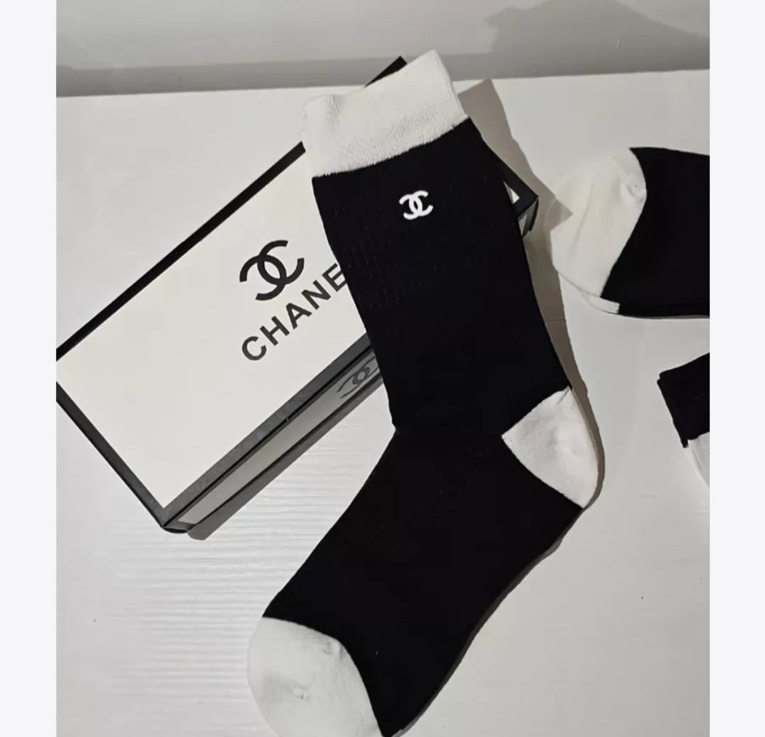 Chanel inspired socks set
