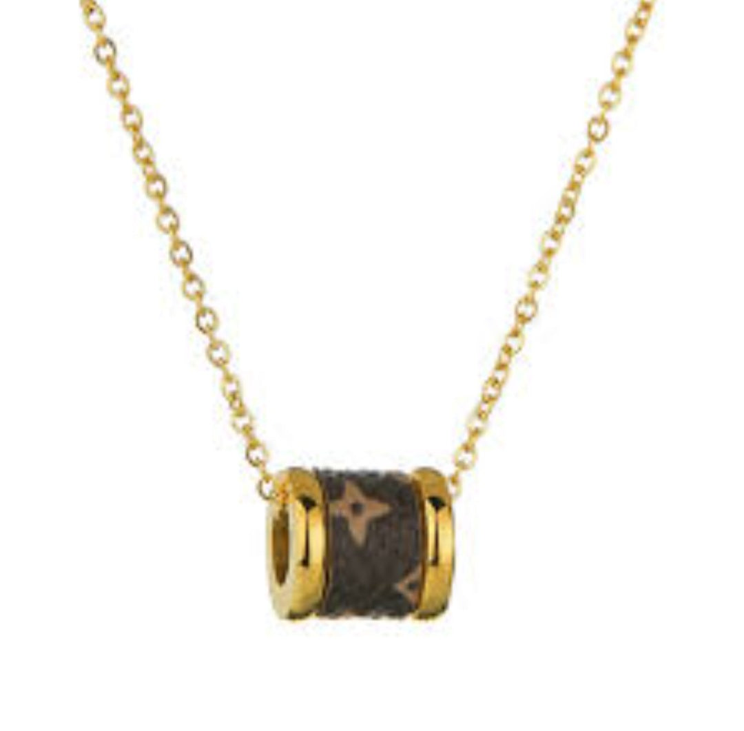 LV inspired necklace