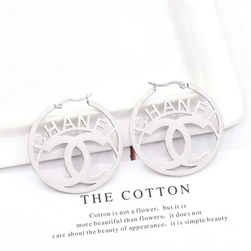 Chanel inspired Hoop Earrings