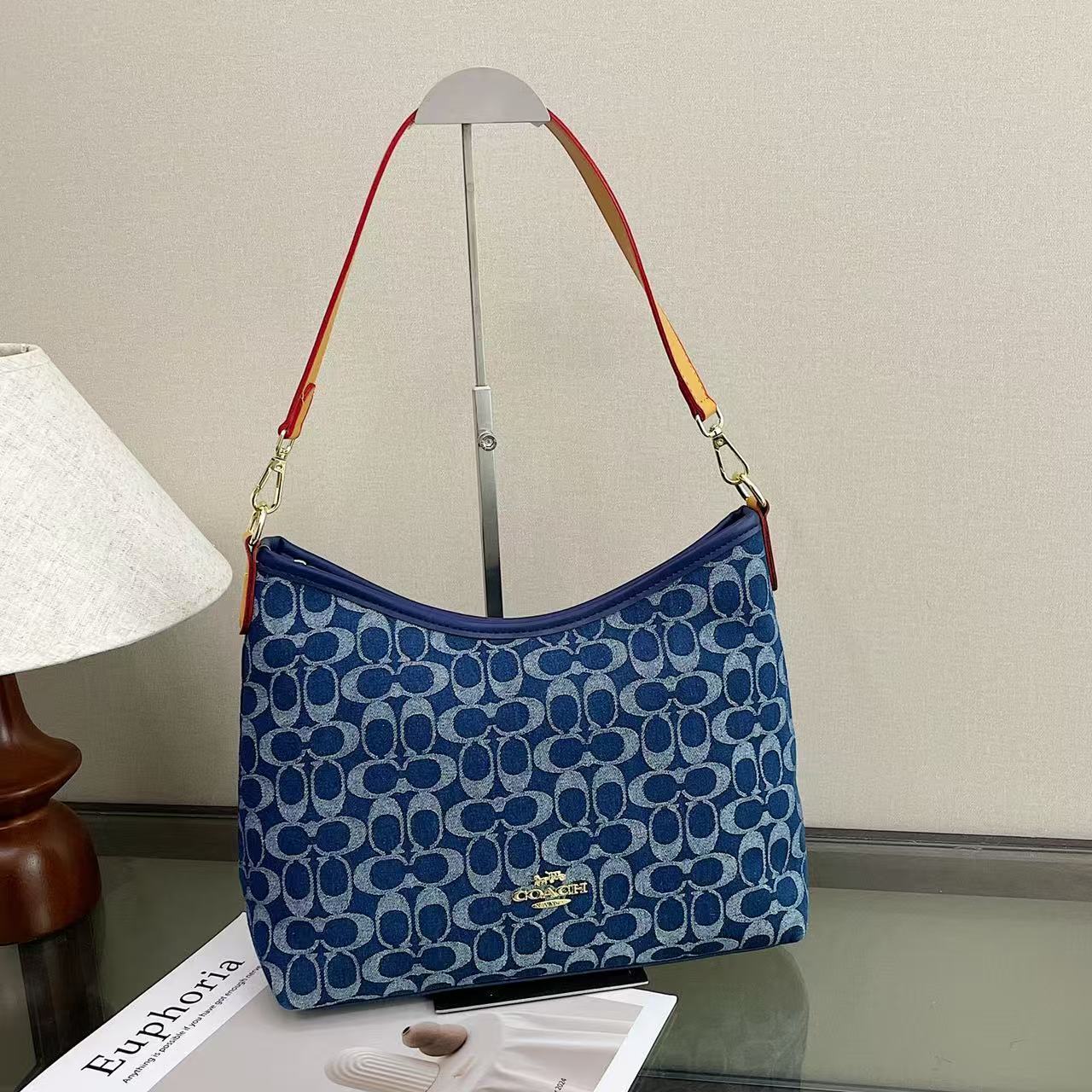 Coach inspired denim handbag